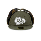 Kansas City Chiefs Three Looms Cotton Twill Camo Retro Crown Dog Ear 59FIFTY Fitted Hat