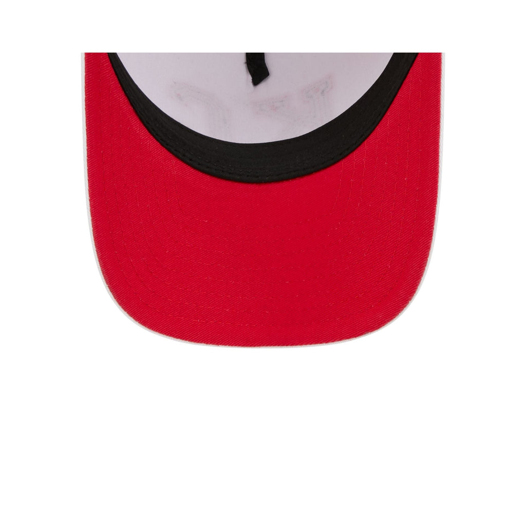 Kansas City Chiefs Optic White Felt Logo Women's 9FORTY M-Crown A-Frame Trucker Hat