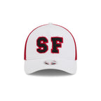 San Francisco 49ers Optic White Felt Logo Women's 9FORTY M-Crown A-Frame Trucker Hat