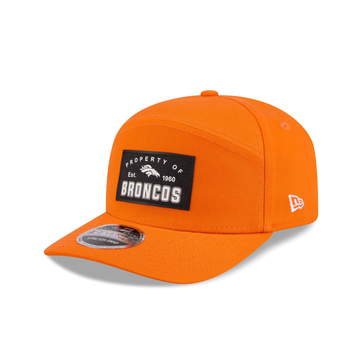Denver Broncos Property of Patch Split Panel 9SEVENTY Stretch-Snap Hat