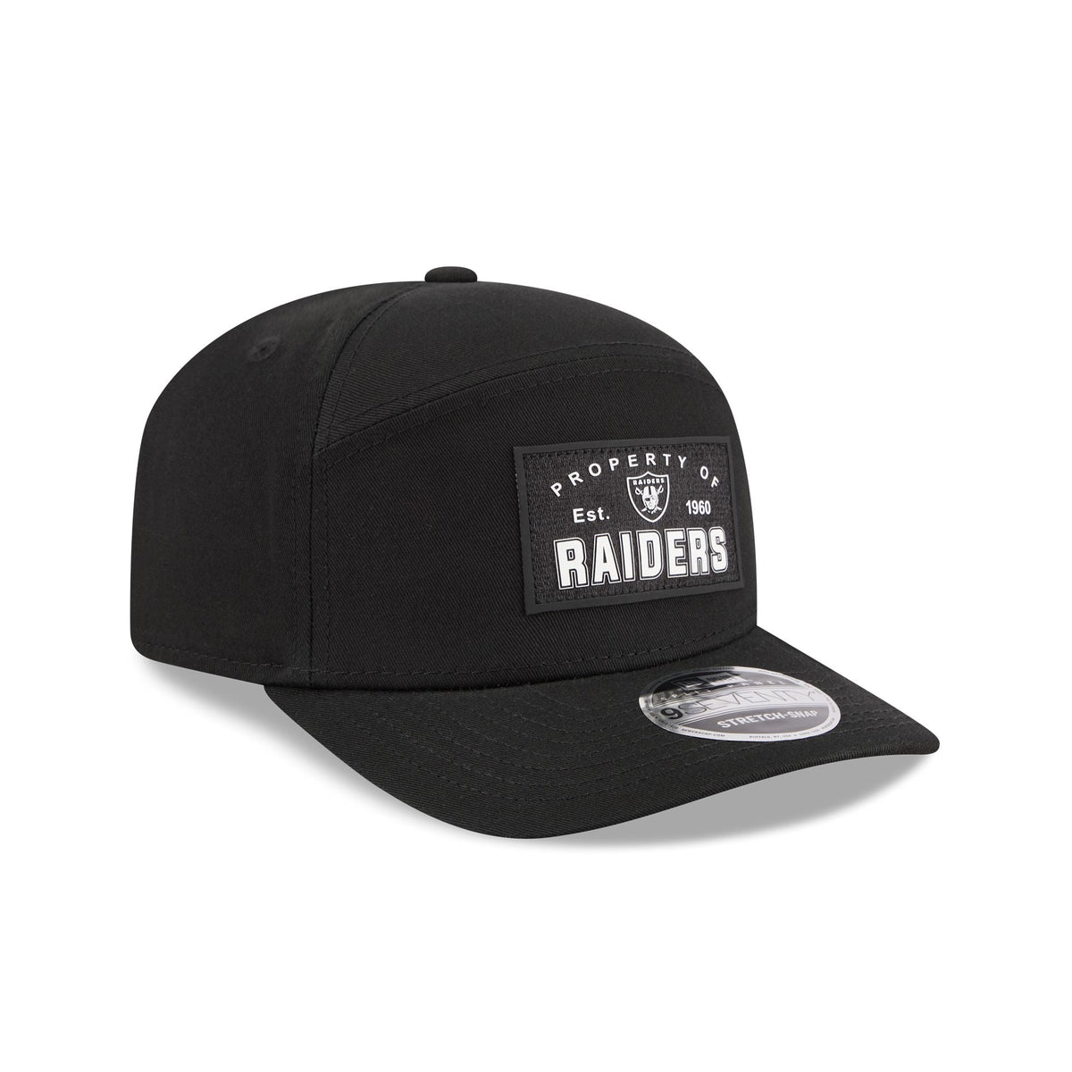 Las Vegas Raiders Property of Patch Split Panel 9SEVENTY Stretch-Snap Hat
