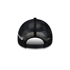 San Francisco 49ers Side Script Black 9FORTY A-Frame Trucker Hat