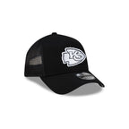 Kansas City Chiefs Side Script Black 9FORTY A-Frame Trucker Hat