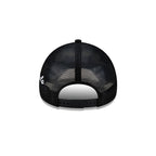 Buffalo Bills Side Script Black 9FORTY A-Frame Trucker Hat