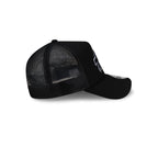 Buffalo Bills Side Script Black 9FORTY A-Frame Trucker Hat