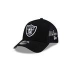 Las Vegas Raiders Side Script 9FORTY A-Frame Trucker Hat
