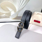 The Bold Edition Belt 34mm Black Calfskin Silver Buckle