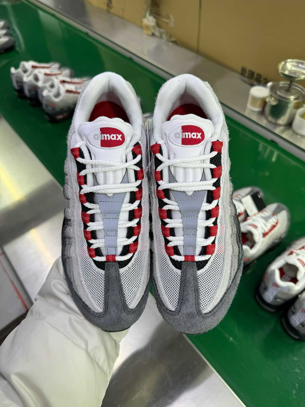 Nike Air Max 95 OG White Grey Red Casual Sneakers