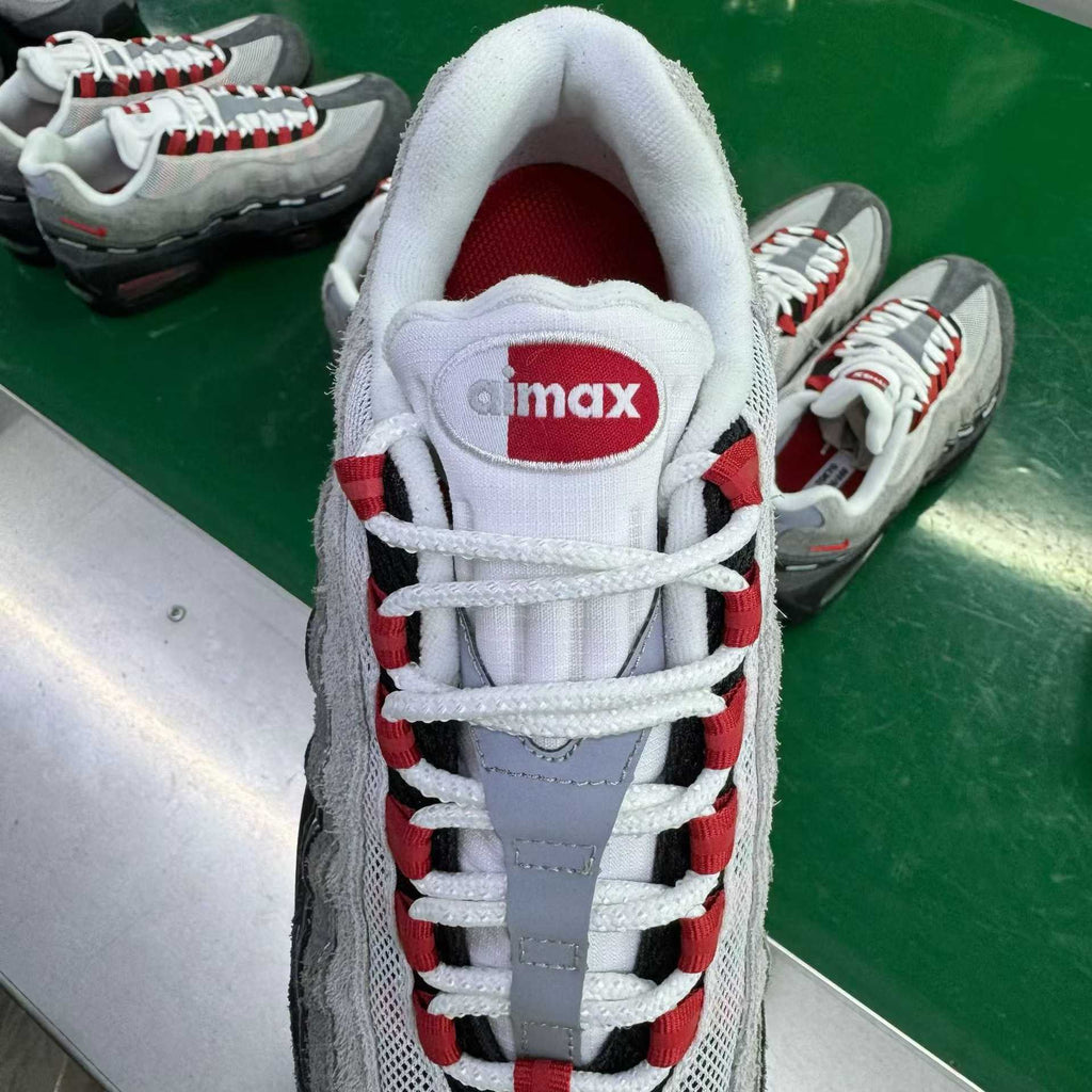 Nike Air Max 95 OG White Grey Red Casual Sneakers