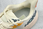HOKA Clifton 9 Off White & Pale Peach Daily Running Trainers
