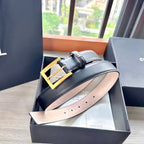 CC Belt 3cm Black Cowhide 202938