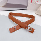 The Bold Edition Belt 30mm Brown Calfskin Silver Buckle