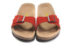 Birkenstock Madrid Slide Sandal Red Suede