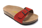 Birkenstock Madrid Slide Sandal Red Suede