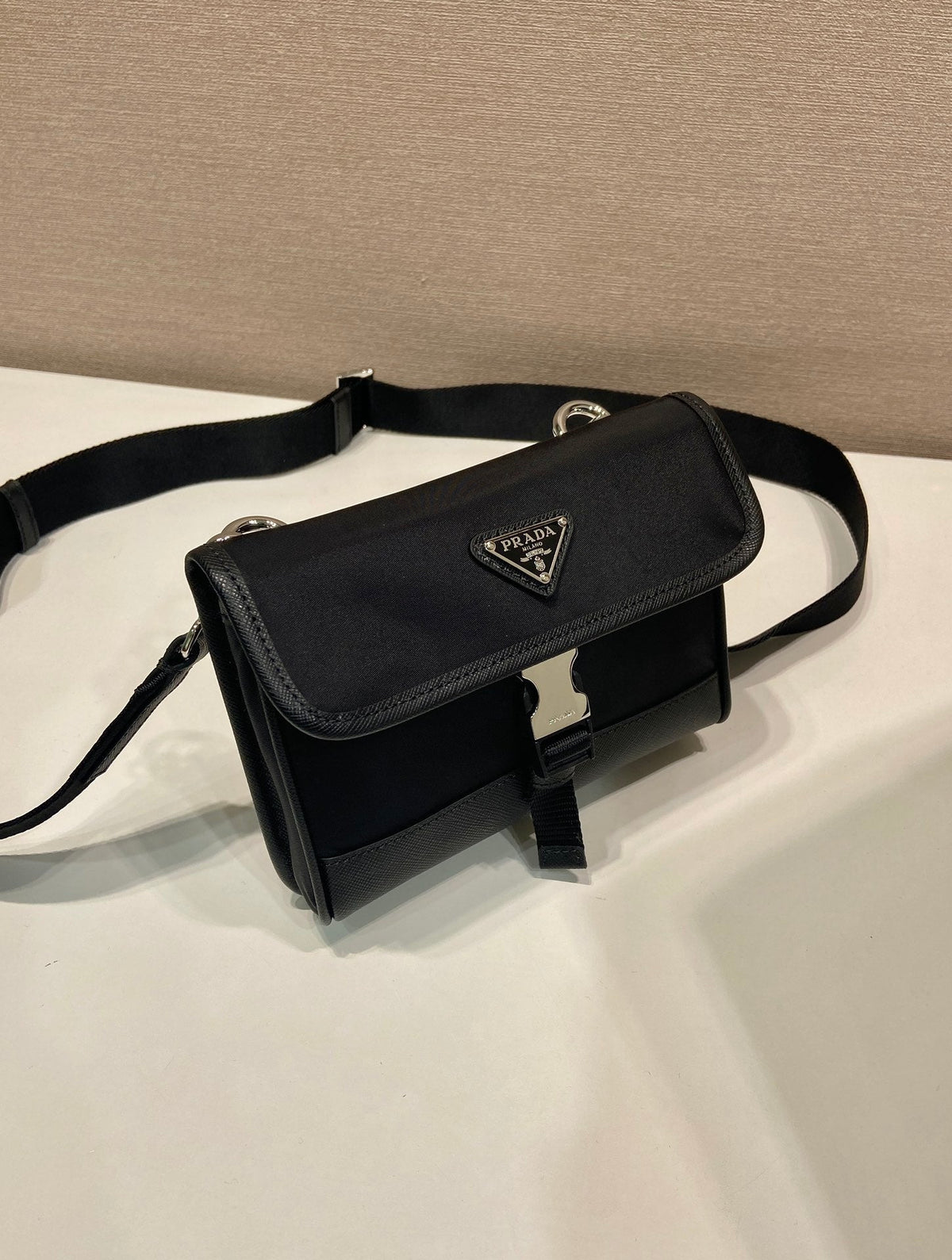 Prada 2026 Smartphone Case 18cm Black Re-Nylon