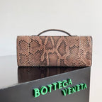 BV Long Clutch Andiamo With Handle 31cm Python Lambskin