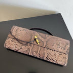 BV Long Clutch Andiamo With Handle 31cm Python Lambskin