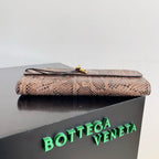 BV Long Clutch Andiamo With Handle 31cm Python Lambskin