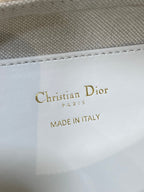 Dior 2025 Bag 19cm Blue mix White Oblique Fabric mix Leather 272832