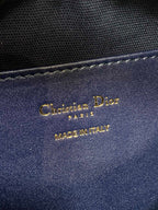 Dior 2025 Bag 19cm Navy Blue mix Beige Oblique Fabric mix Leather 272830