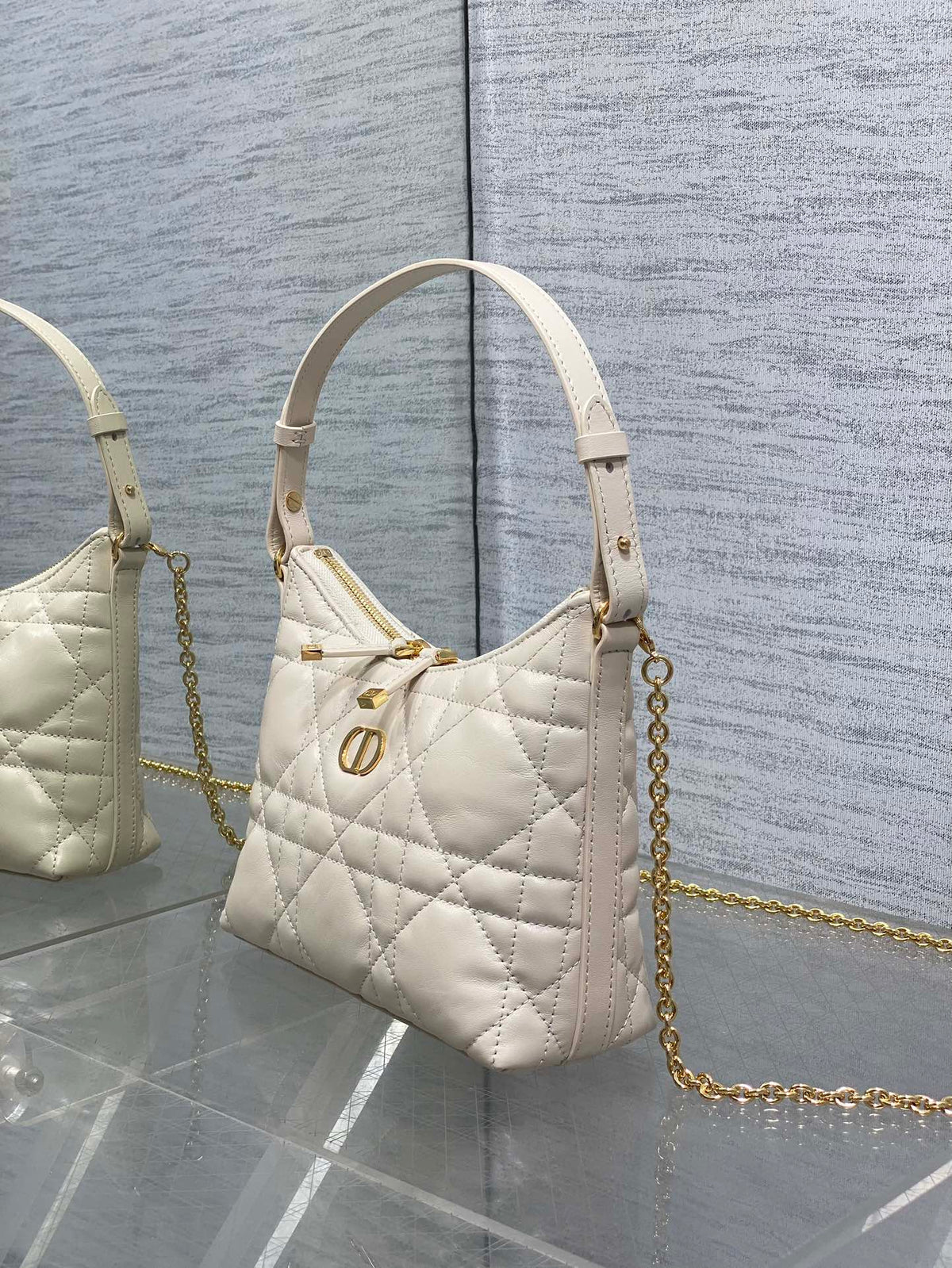 Dior 2025 Bag 19cm Cream Lambskin 272826
