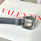 Valentino VLogo Signature Belt 2.0cm Black Cowhide 202887
