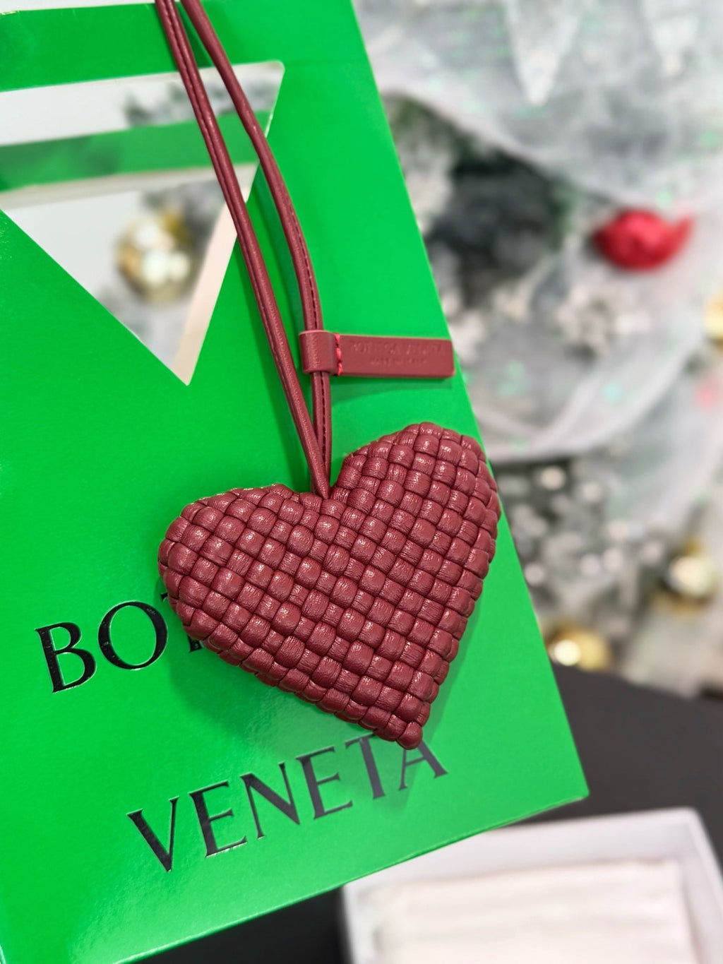 Bottega Veneta Heart Charm Lambskin