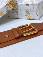 cd nolita belt brown lambskin gold buckle