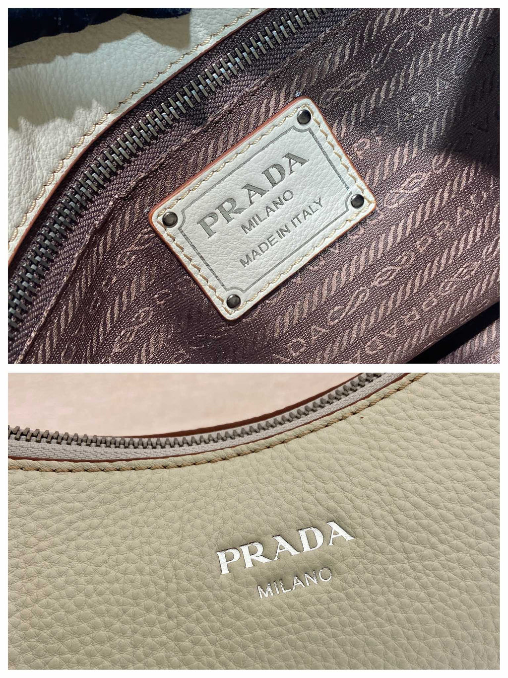 Prada Aimèe Large Shoulder 36cm Bag Khahi Cowhide