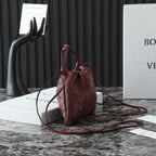 Bottega Veneta 2025 Small Dustbag Burgundy Calf Leather