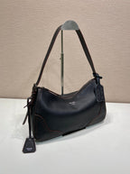 Prada Aimèe Large Shoulder 36cm Bag Black Cowhide