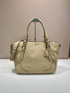 Prada Large Tote Bag 38cm Beige Leather