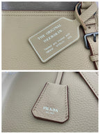 Prada Large Tote Bag 38cm Beige Leather