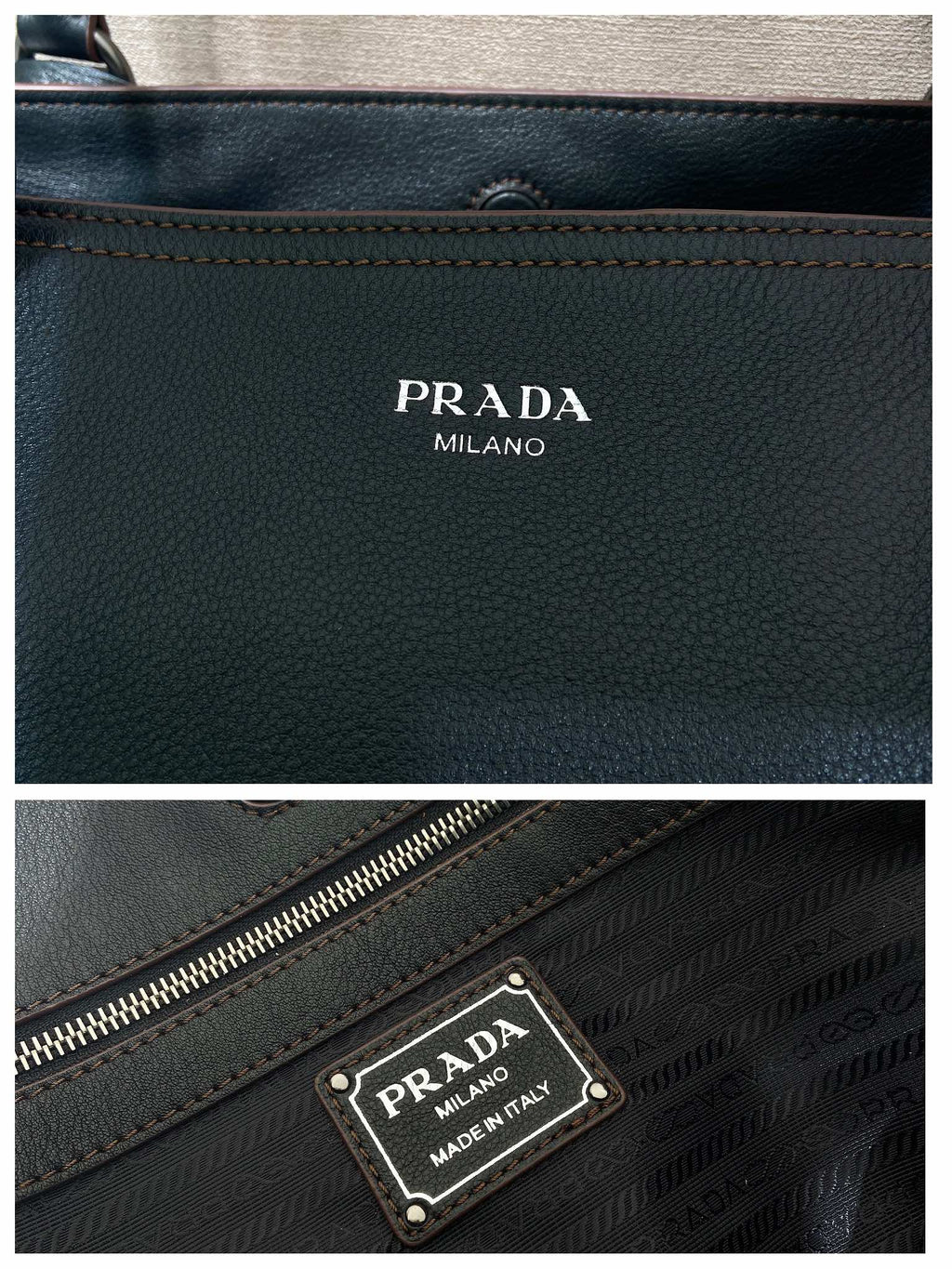 Prada Large Tote Bag 38cm Black Leather