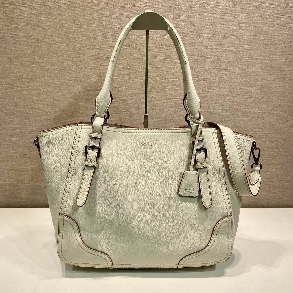 Prada Large Tote Bag 38cm Khahi Leather