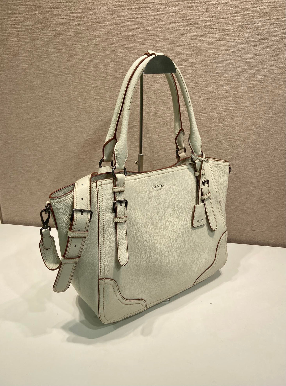 Prada Large Tote Bag 38cm Khahi Leather