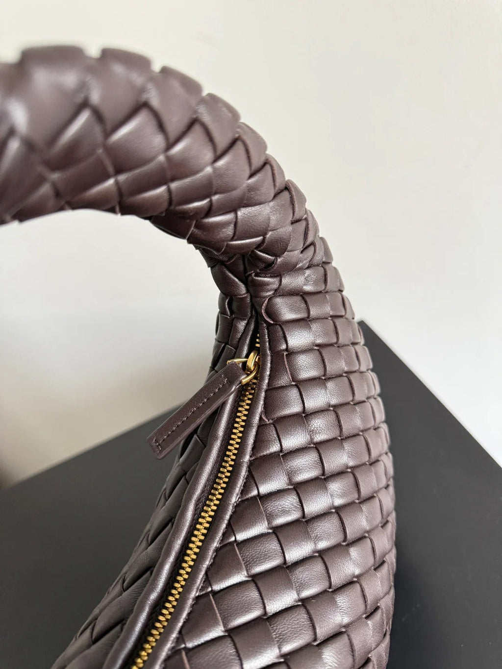 Bottega Veneta Shoulder Bag 35cm Brown Intrecciato Leather