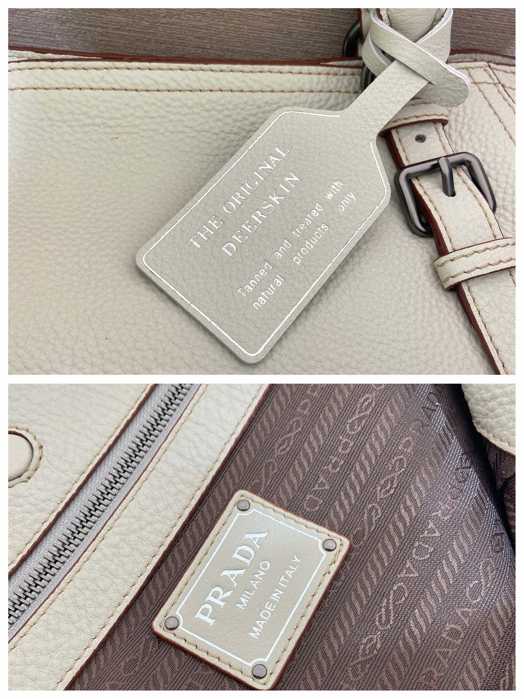 Prada Large Tote Bag 38cm Khahi Leather