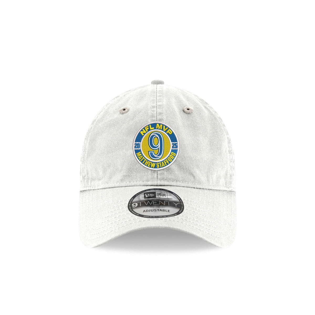 Los Angeles Rams Matthew Stafford 2025 MVP Emblem 9TWENTY Adjustable Hat