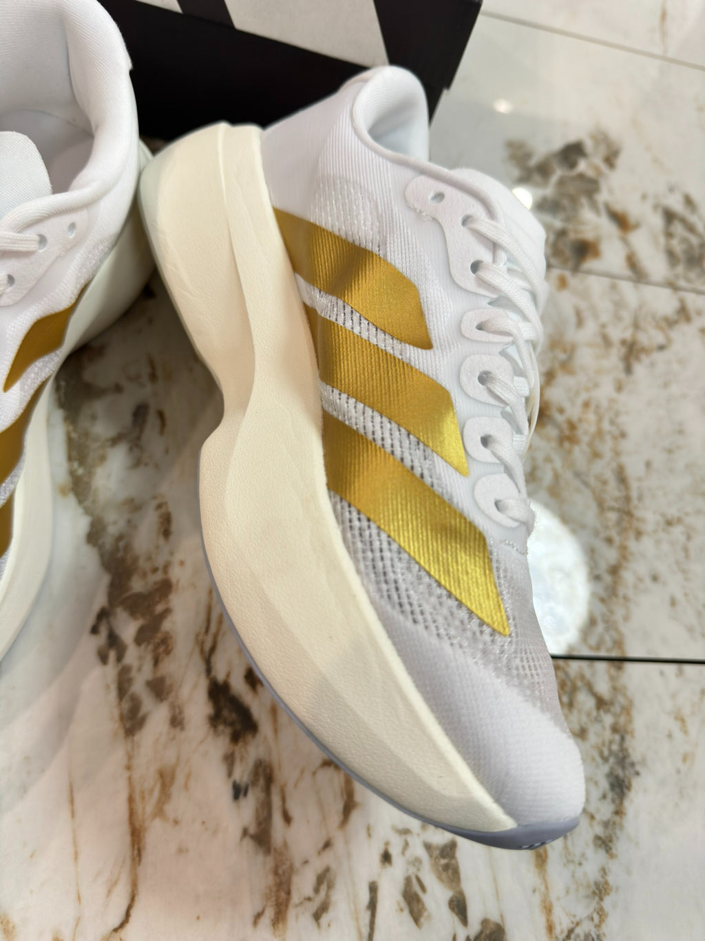 adidas Adizero Evo SL Woven "White Matte Gold"