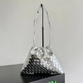 Bottega Veneta 2026 Dust Bag Silver Laminated Leather