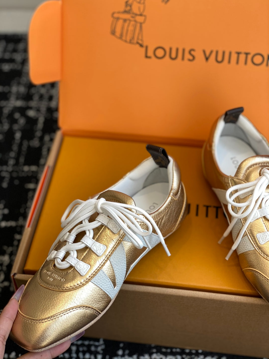 Louis Vuitton Recif Sneaker (Metallic Gold/White)