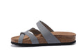 Birkenstock Mayari Sandal Gray Birko-Flor with Rose Gold Buckles