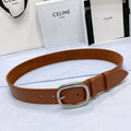 CL LARGE 35 MM BELT IN BRONZE BROWN CALFSKIN LIGHT GOLD HARDWARE