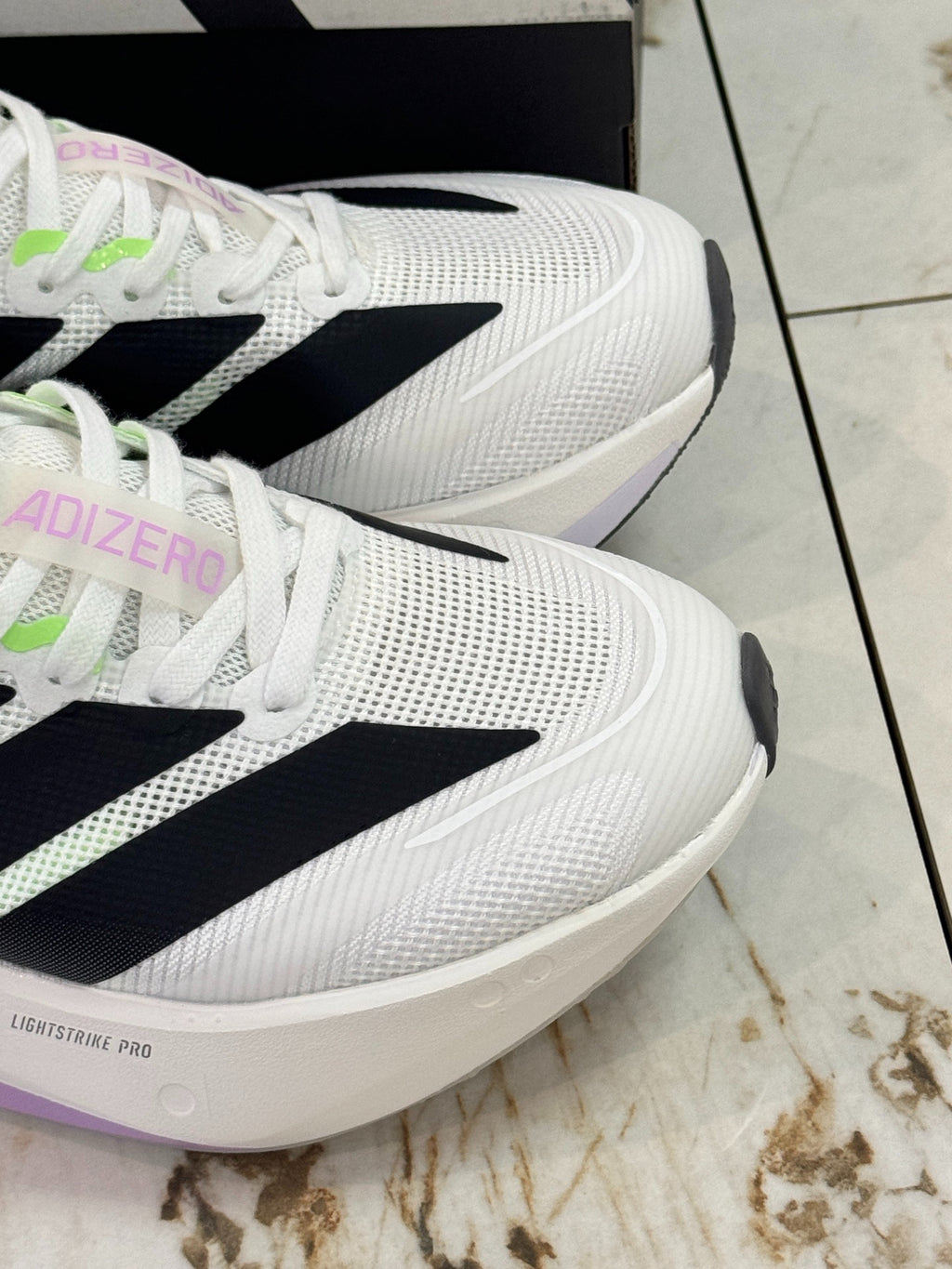 adidas Adizero Boston 13 "Cloud White / Spark Lime"