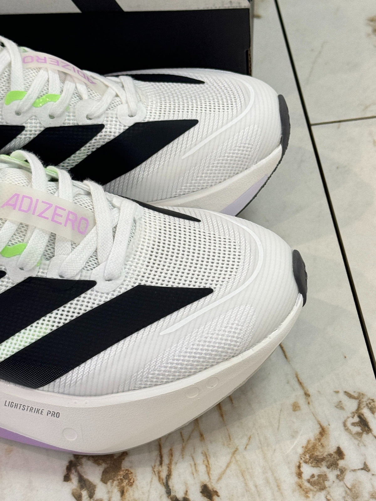 adidas Adizero Boston 13 "Cloud White / Spark Lime"