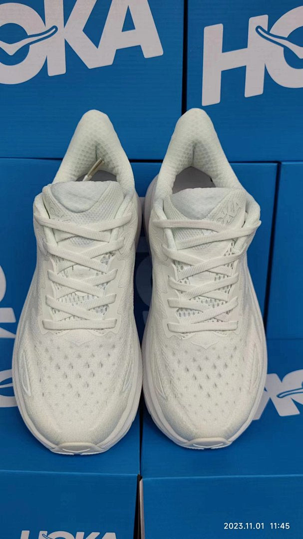 HOKA Men's Clifton 9 Running Shoes Triple White