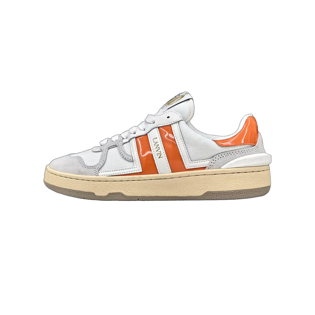 Lanvin Clay Low-Top Sneakers "White/Orange"
