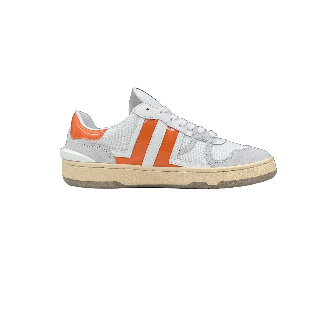 Lanvin Clay Low-Top Sneakers "White/Orange"
