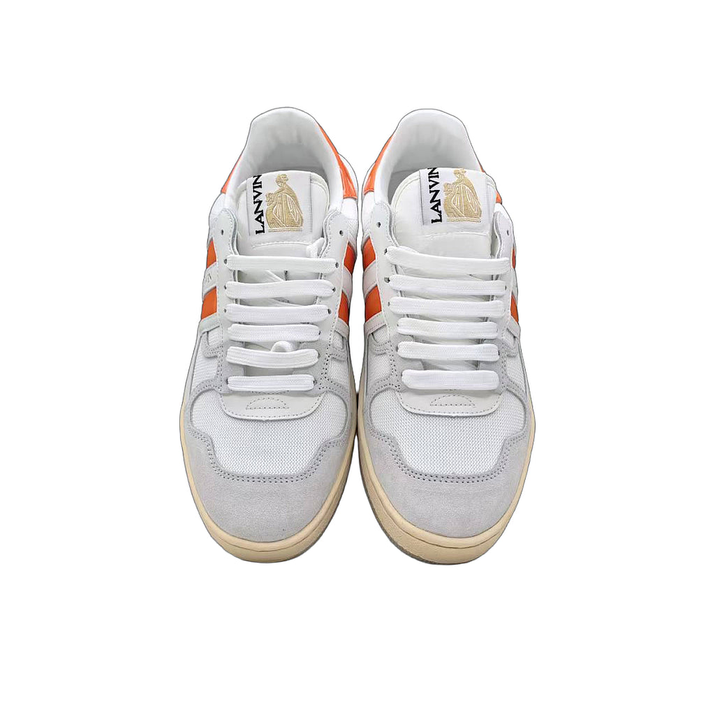 Lanvin Clay Low-Top Sneakers "White/Orange"